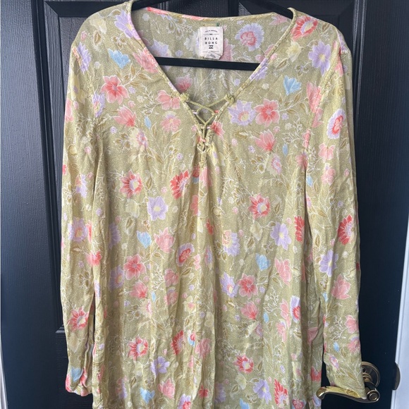 Billabong Dresses & Skirts - ‼️Price Drop‼️End of Summer Sale‼️ Billabong Green Long Sleeve Mini Dress